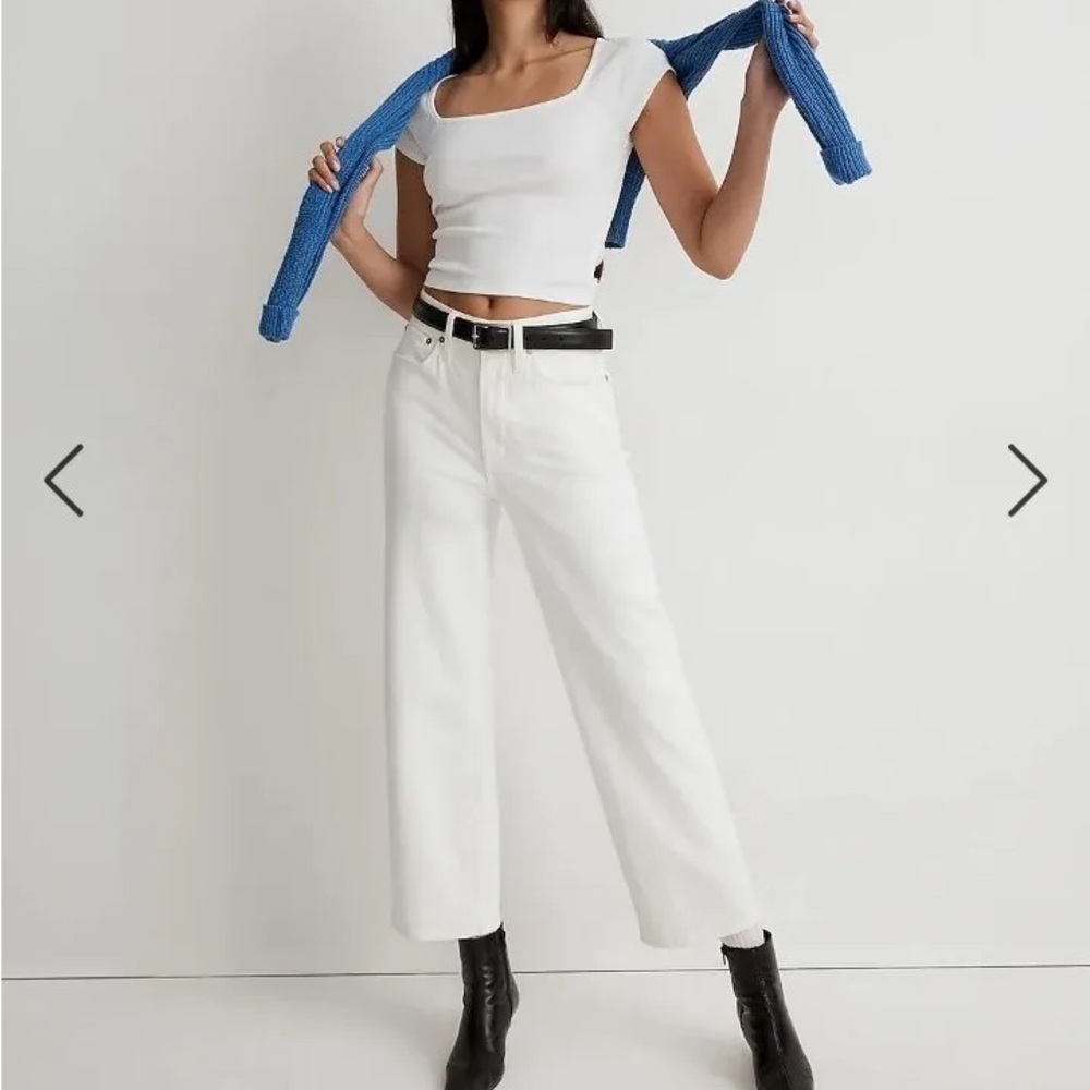 NWT Madewell Cropped Wideleg Jeans
